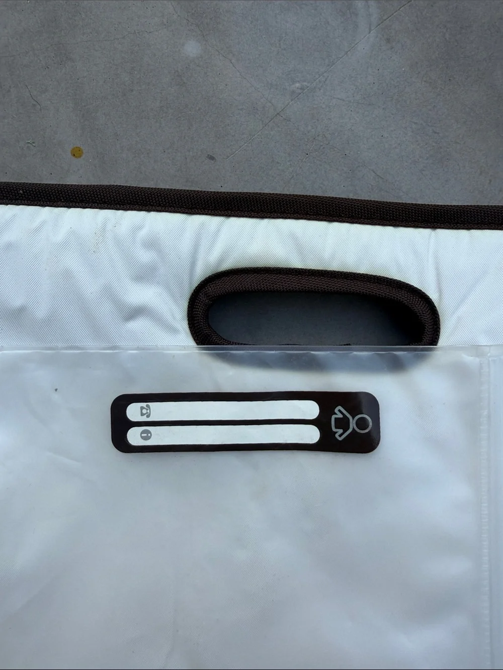 Carolina Herrera Beige and Brown Monogram Travel Changing Baby Mat